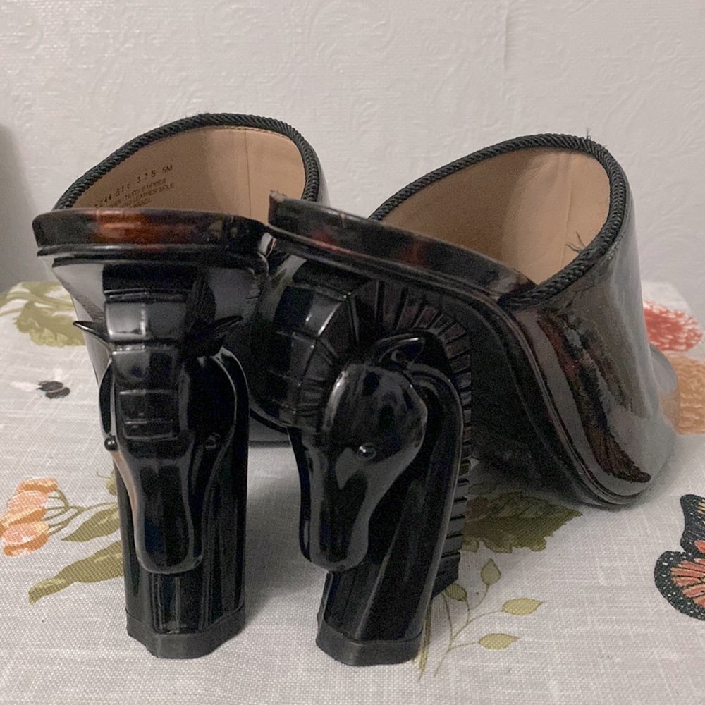Tory Burch Barton Horse Mule Heels Size 5